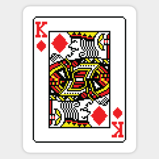 King of Diamonds Pixel Art Sticker